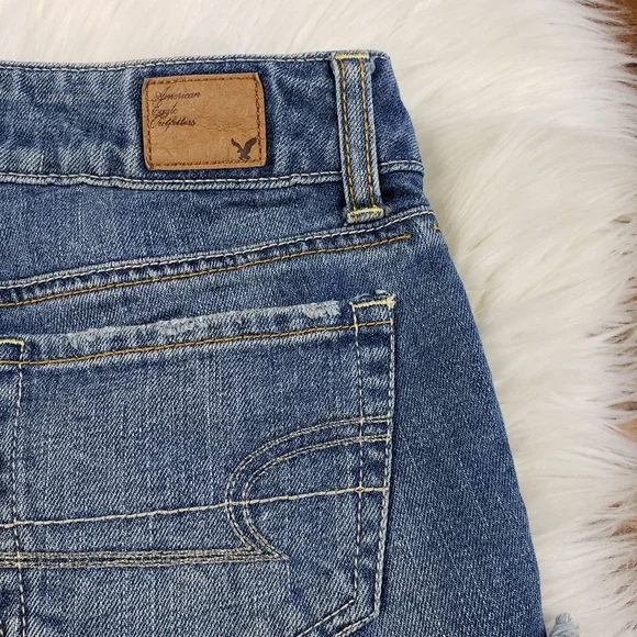 American Eagle sparkle star pocket denim shorts size 0 - Picture 4 of 10